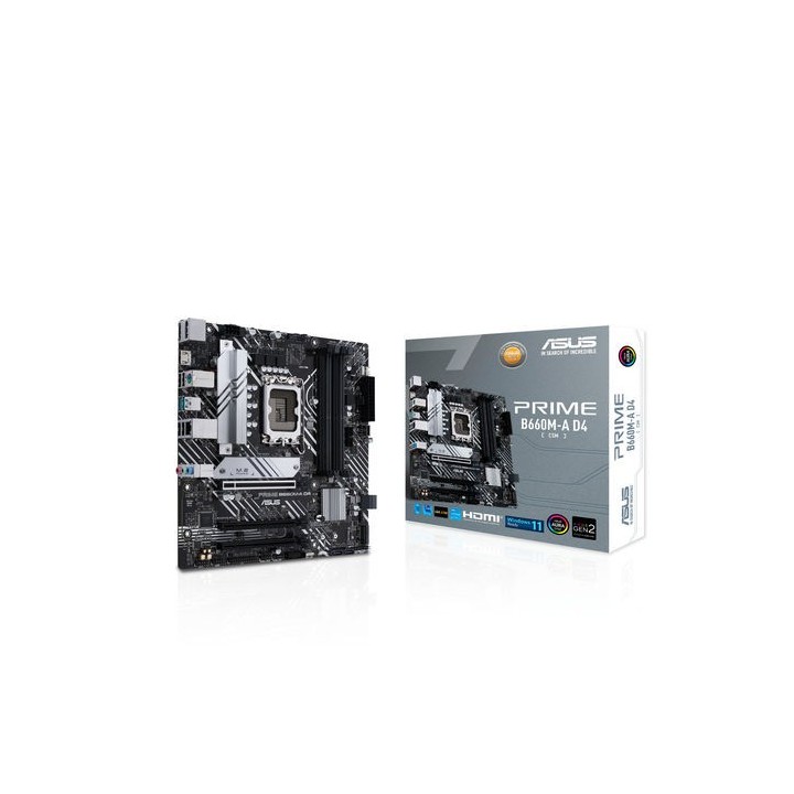 placa asus prime b660m a d4 csm intel1700 4ddr4 hdmi pcie4,0 4sata3 usb3.2 matx