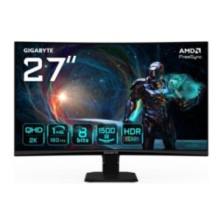 gigabyte gigabyte gs27qca 27" monitor curvo para gaming qhd   2560 x 1440, 180hz, 1ms, 250 cd/m2, fr
