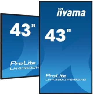 iiyama monitor iiyama 43" 3840x2160, uhd, 500cd/m2, mm 2x 10w, 3x hdmi, usb x2  v2.0 , wifi,  plug&p