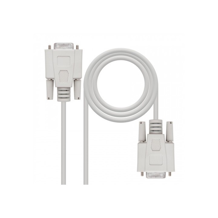 nanocable nanocable cable serie null modem, db9/h db9/h, 1.8 m