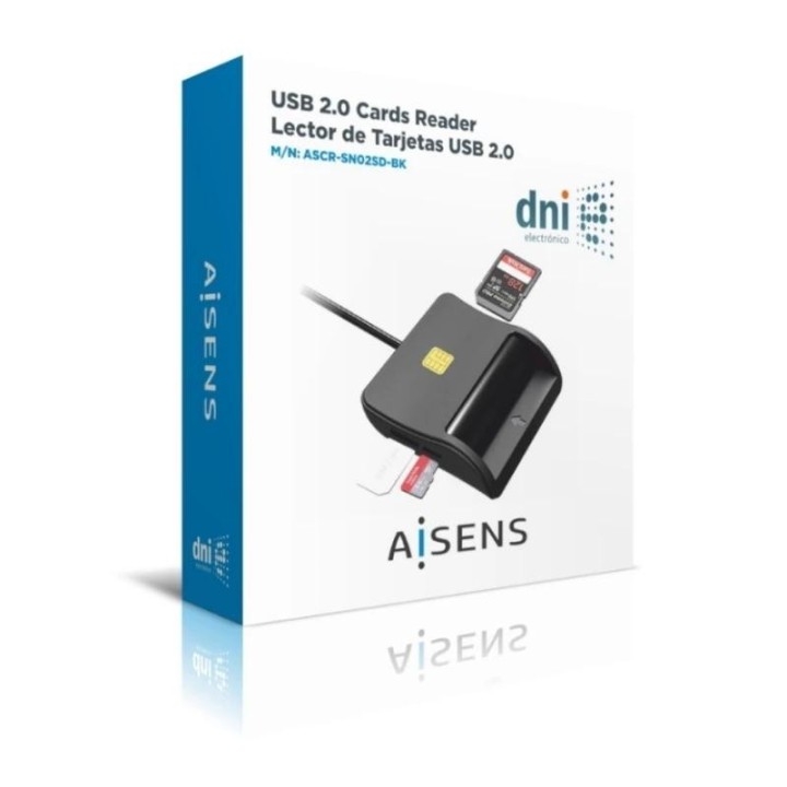 aisens lector dni sim sd msd mmc rs mmc mmc micro