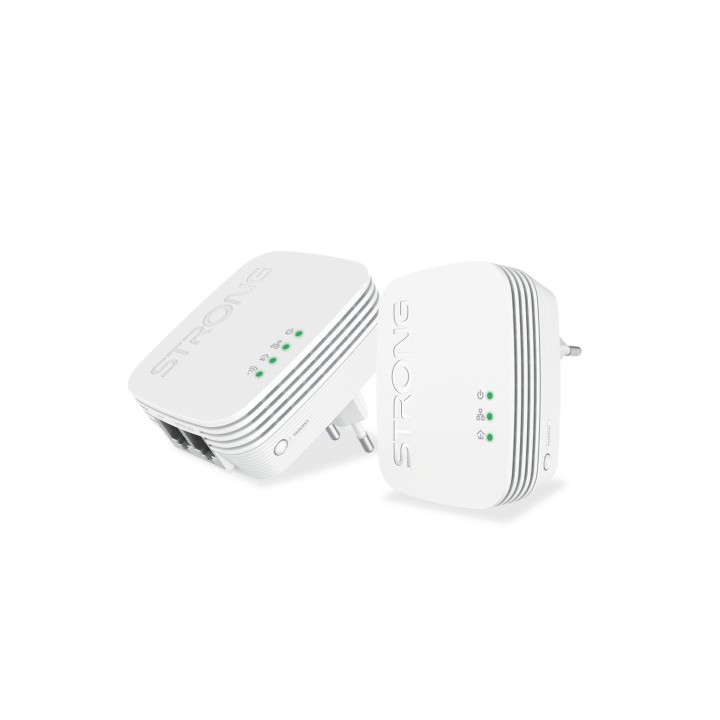 strong strong powerlwf600duomini adaptador de red powerline 600 mbit/s ethernet wifi blanco 2 pieza