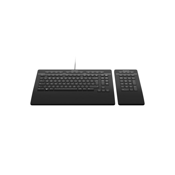 3dconnexion 3dconnexion keyboard pro with numpad teclado oficina usb + rf wireless + bluetooth qwert