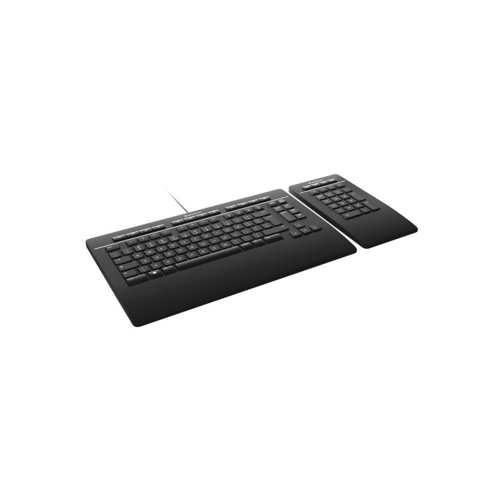 3dconnexion 3dconnexion keyboard pro with numpad teclado oficina usb + rf wireless + bluetooth qwert