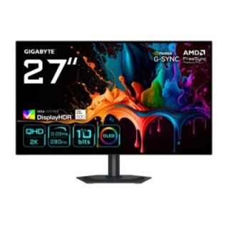 gigabyte gigabyte mo27q28g monitor gaming oled 27" qhd   2560 x 1440, 280hz, 0,03ms, 335 cd/m2, disp