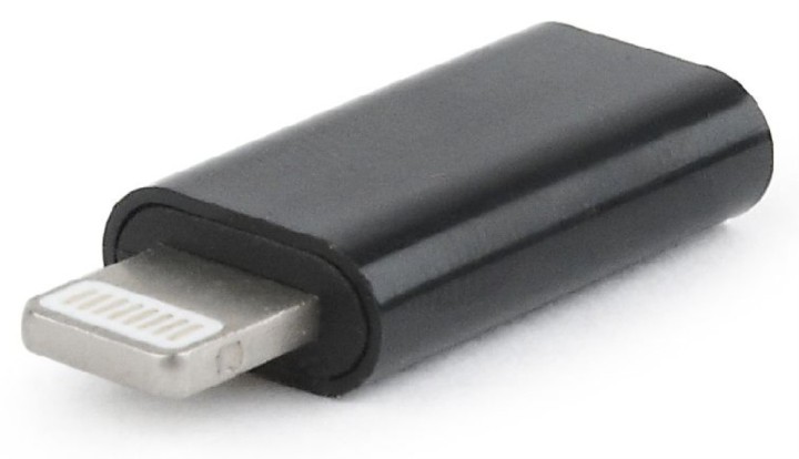 adaptador gembird usb tipo c 8 pin negro