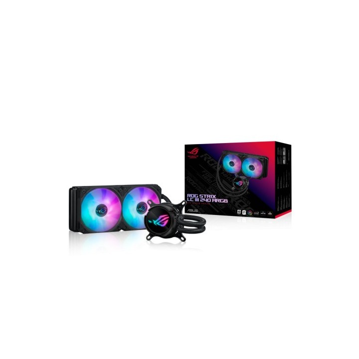 asus asus rog strix lc iii 240 argb procesador kit de refrigeracion liquida 12 cm negro