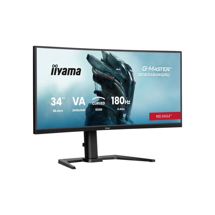 iiyama monitor iiyama g master gcb3484wqsu b1, 34", curvatura 1500r, 180hz, 500cd