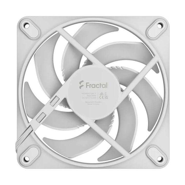 fractal design fractal ventilador caja  momentum 12 white fd f mo1 1202