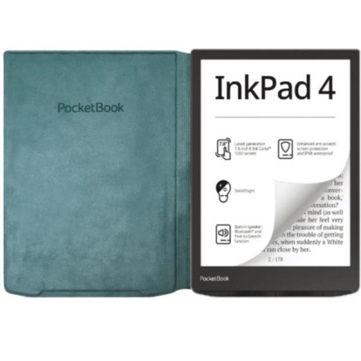 pocketbook readers pocketbook funda 743 flip cover verde oceano version ww para inkpad 4   inkpad co