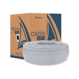 phasak bobina cable red solido phasak utp cat.6 awg23 cca 100m gris phr 6100