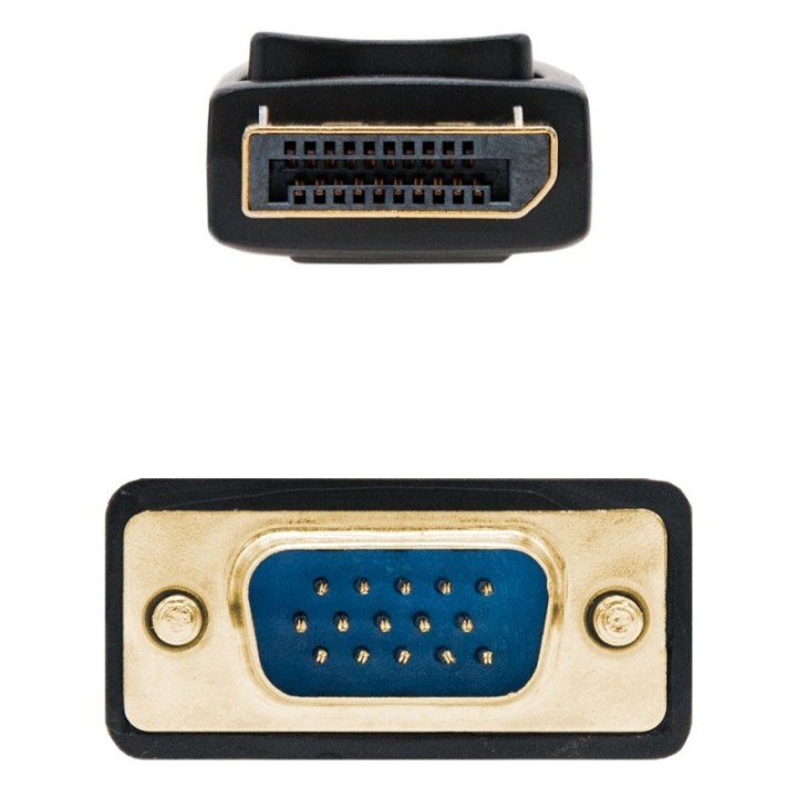 nanocable cable conversor dp a vga negro, 2 m