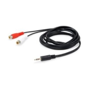 cable audio mini jack 3.5mm macho a 2 rca hembra 2.5m