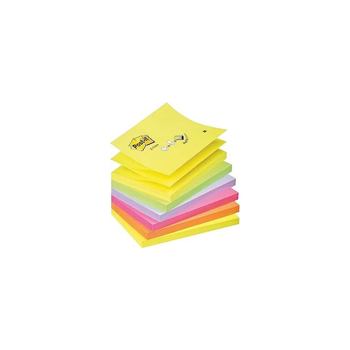 post it pack 12 blocs 100 hojas z notes adhesivas 76x76mm colores surtidos fluor r330 nr post it 710