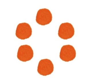 b. 50 pompones innspiro pp 25mm naranja