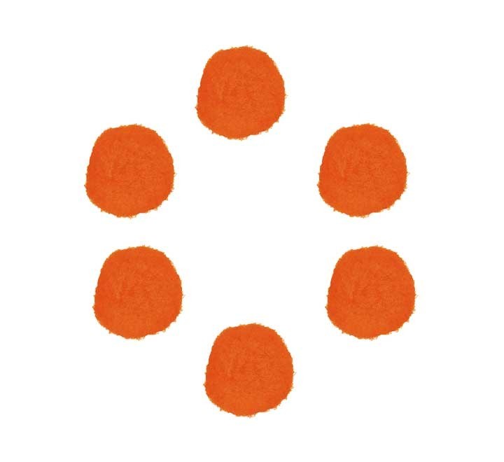 b. 50 pompones innspiro pp 25mm naranja