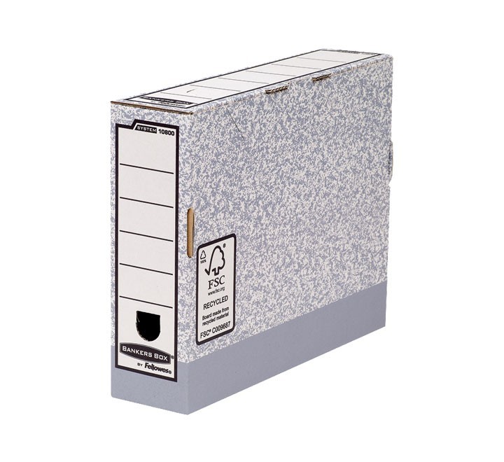 caja archivo def. fellowes a4 80mm. gris 1080001