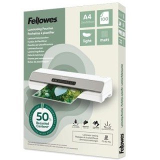 c. 100 fundas fellowes a5 50% recicl. mate