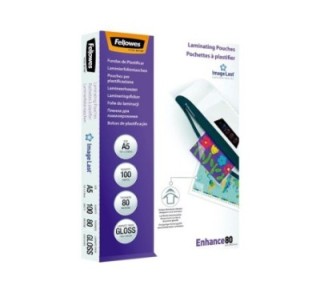 paq. 100 fundas plastificar fellowes 80mic a5