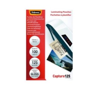 paq. 100 fundas plastificar fellowes 125mic 54x86