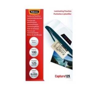 paq. 100 fundas plastificar fellowes 125mic 65x95