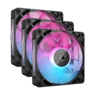 corsair ventilador caja corsair rx120 icue link rgb 3 x 120mm negro