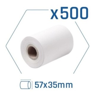 pack 500 rollos papel t?rmico dat?fono 57x35 mm