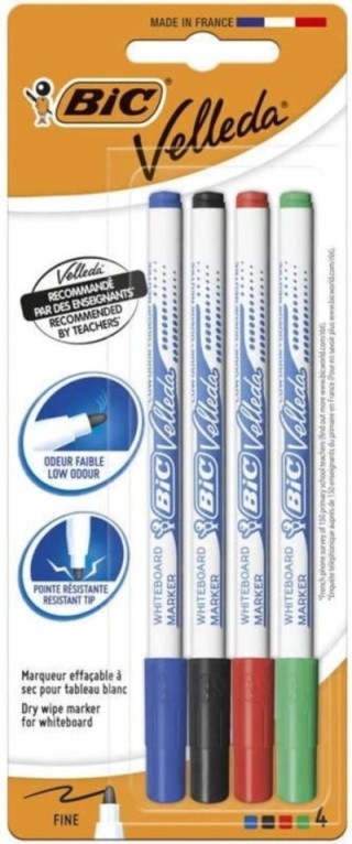 blister 4 marcadores bic velleda 1721 stdo