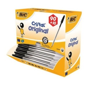 c. 90+10 boligrafo bic cristal negro
