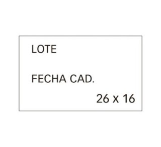 pack 6 rollos apli etiq. 26x16 lote+cad 101950
