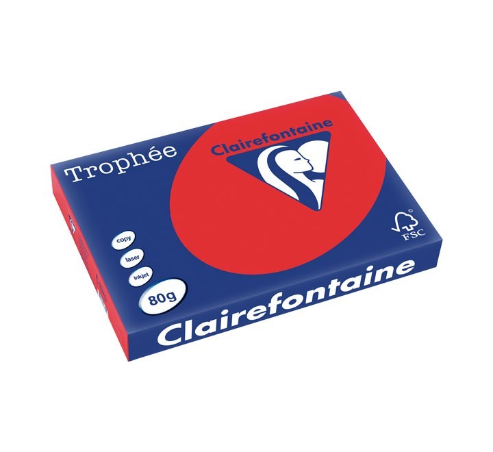 paq. 500h pap. trophee clf intenso a3 80g rojo