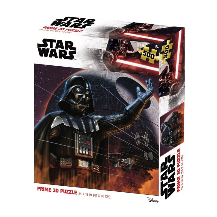 prime 3d puzle lenticular prime 3d star wars darth vader y la estrella de la muerte 500 piezas