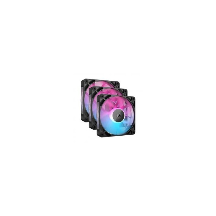 corsair ventilador caja corsair rx120 icue link rgb 3 x 120mm negro