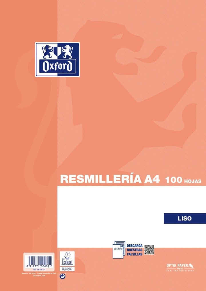 resmilleria oxford classic 100h a4 90g liso
