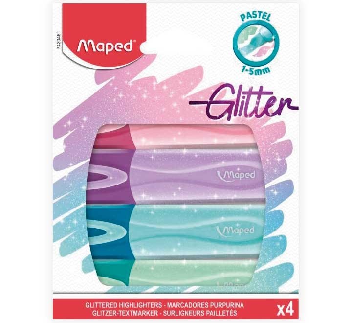 liqu.  est. 4 marc maped pastel glitter fluo stdo