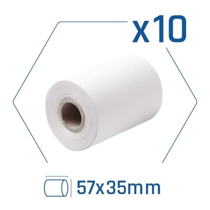iggual pack 10 rollos papel t?rmico dat?fono 57x35