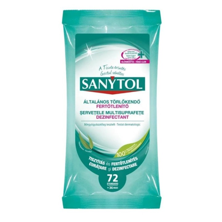 paq. 72 toallitas desinf. sanytol multiusos