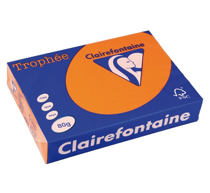 paq. 500h pap. trophee clf intenso a4 80g naranja