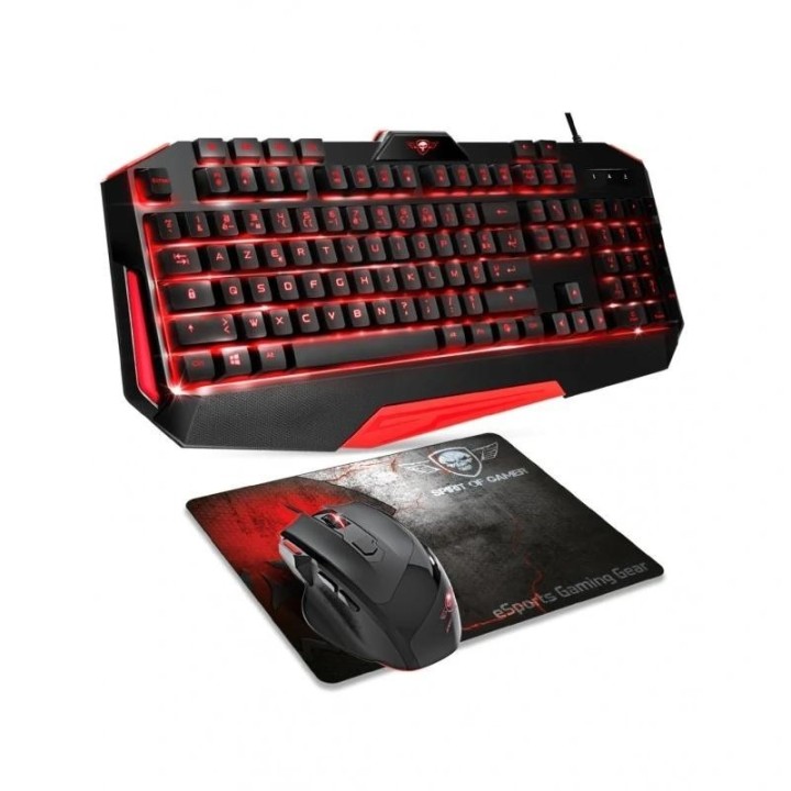 spirit of gamer pack teclado+ rato+ alfombrilla