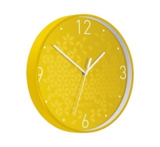 reloj pared leitz wow 29cm amarillo