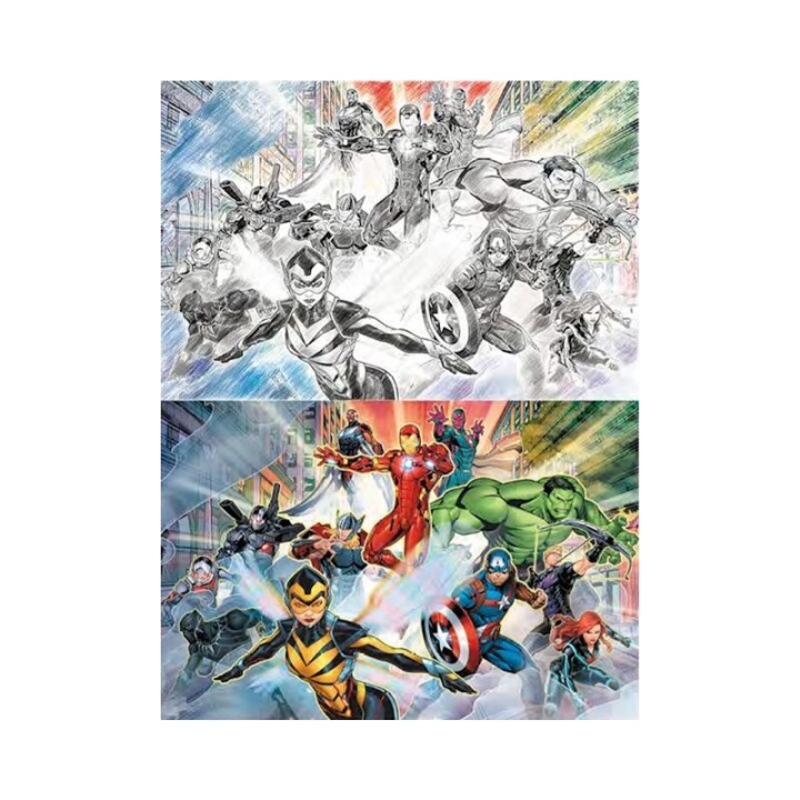 prime 3d puzzle para rascar prime 3d marvel collage de personajes 150 piezas