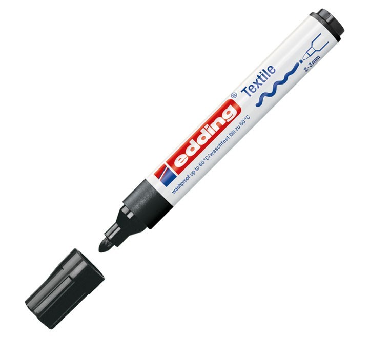 marcad. tela edding 4500 2 3mm negro 4500 01