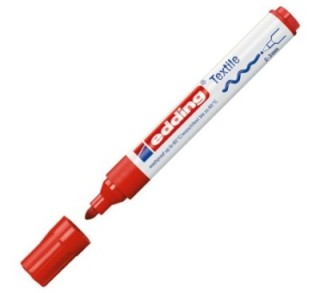 marcad. tela edding 4500 2 3mm rojo 4500 02