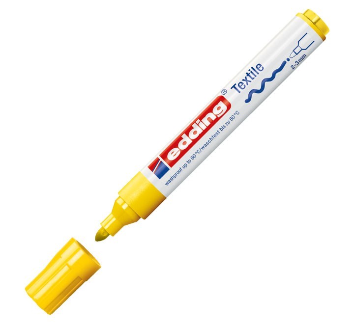 marcad. tela edding 4500 2 3mm amarillo 4500 05