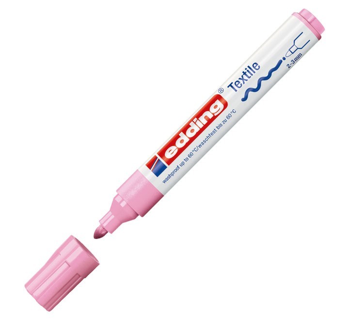 marcad. tela edding 4500 2 3mm rosa 4500 09