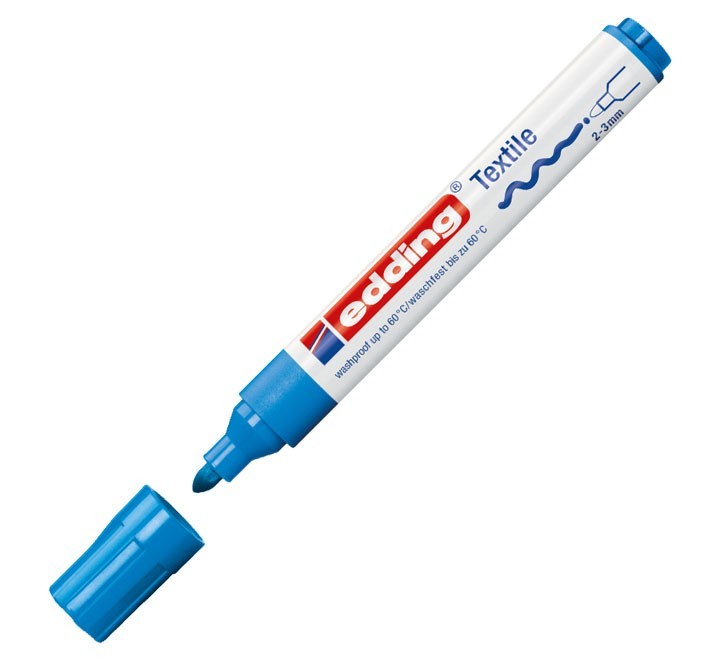 marcad. tela edding 4500 2 3mm azul cl 4500 10