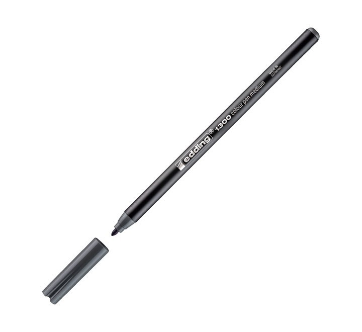 rotulador edding 1300 12 pta. redonda 2mm gris