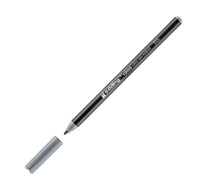 rotulador edding 1300 26 pta.redonda 2mm gr plata