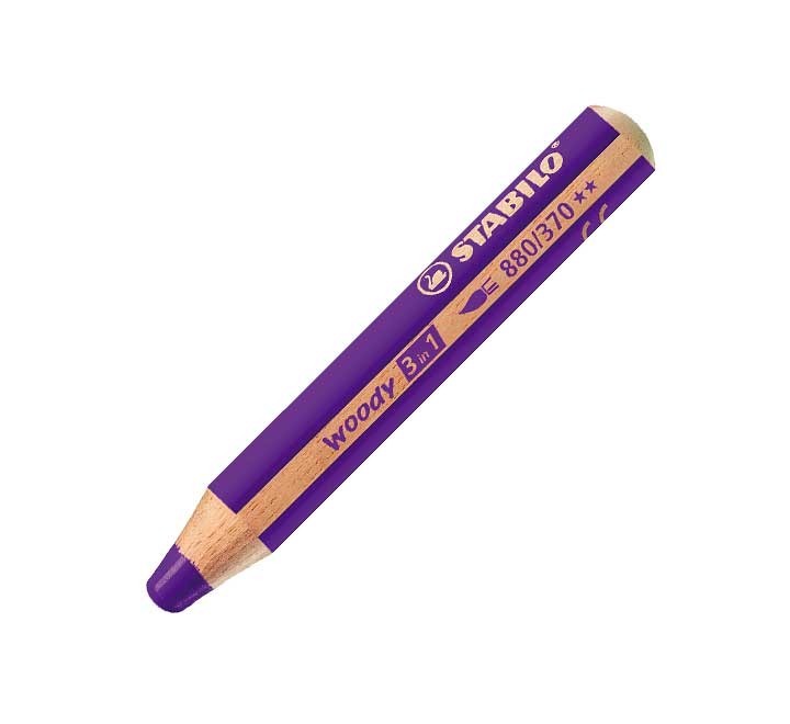 liqu.  lapiz stabilo woody 3 en 1 lila