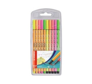 liqu.  est. 5 rot stabilo point 88+5 pen neon